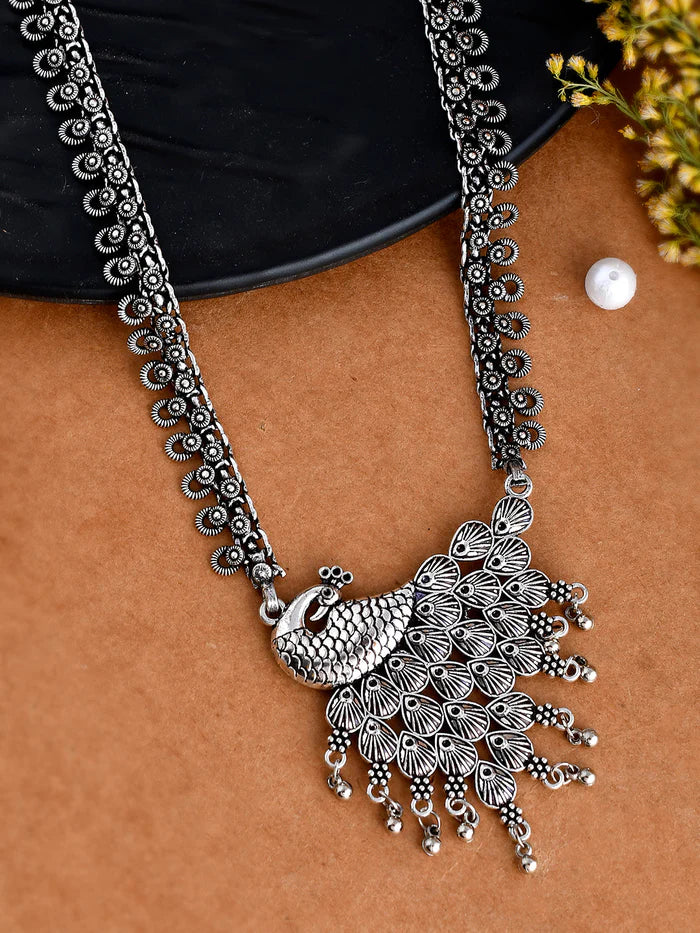 7 PIECE SILVER OXIDISED JEWELLERY SET COMBO