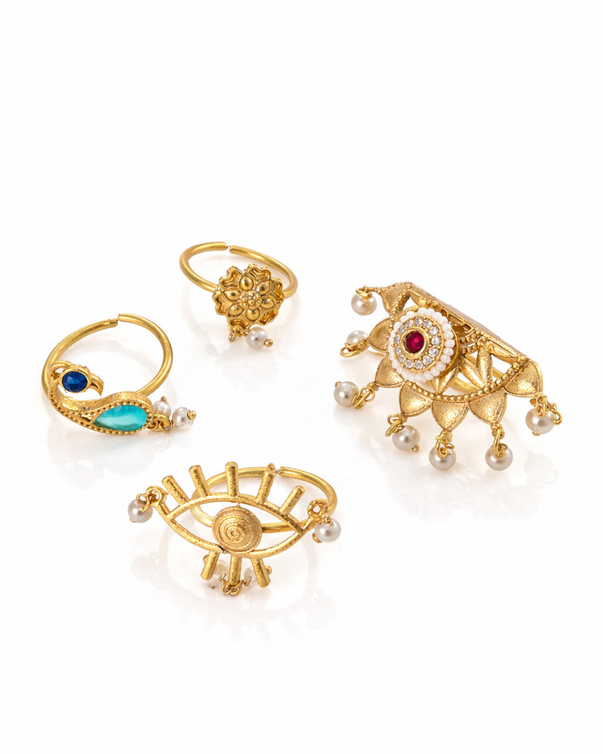 Golden Rings Combo Set (4PC)