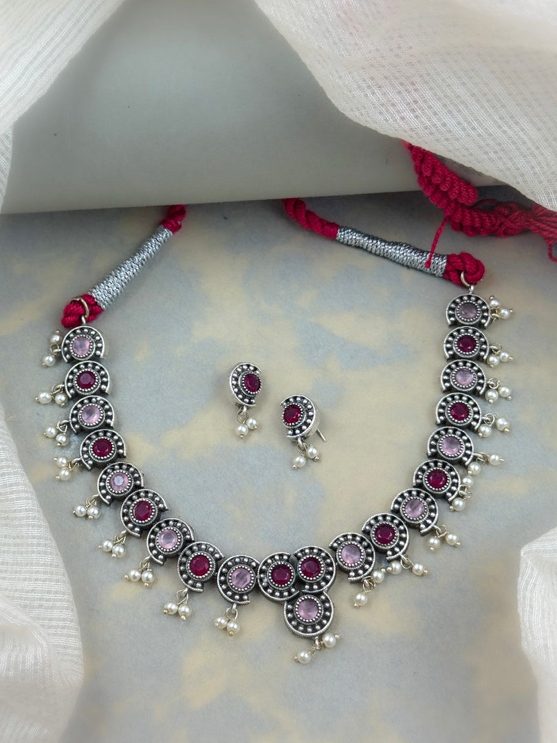 Reha Stone Necklace Set