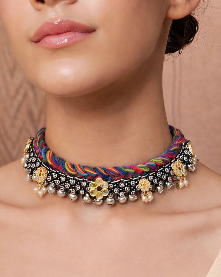 Navya Threaded Jewellery Set