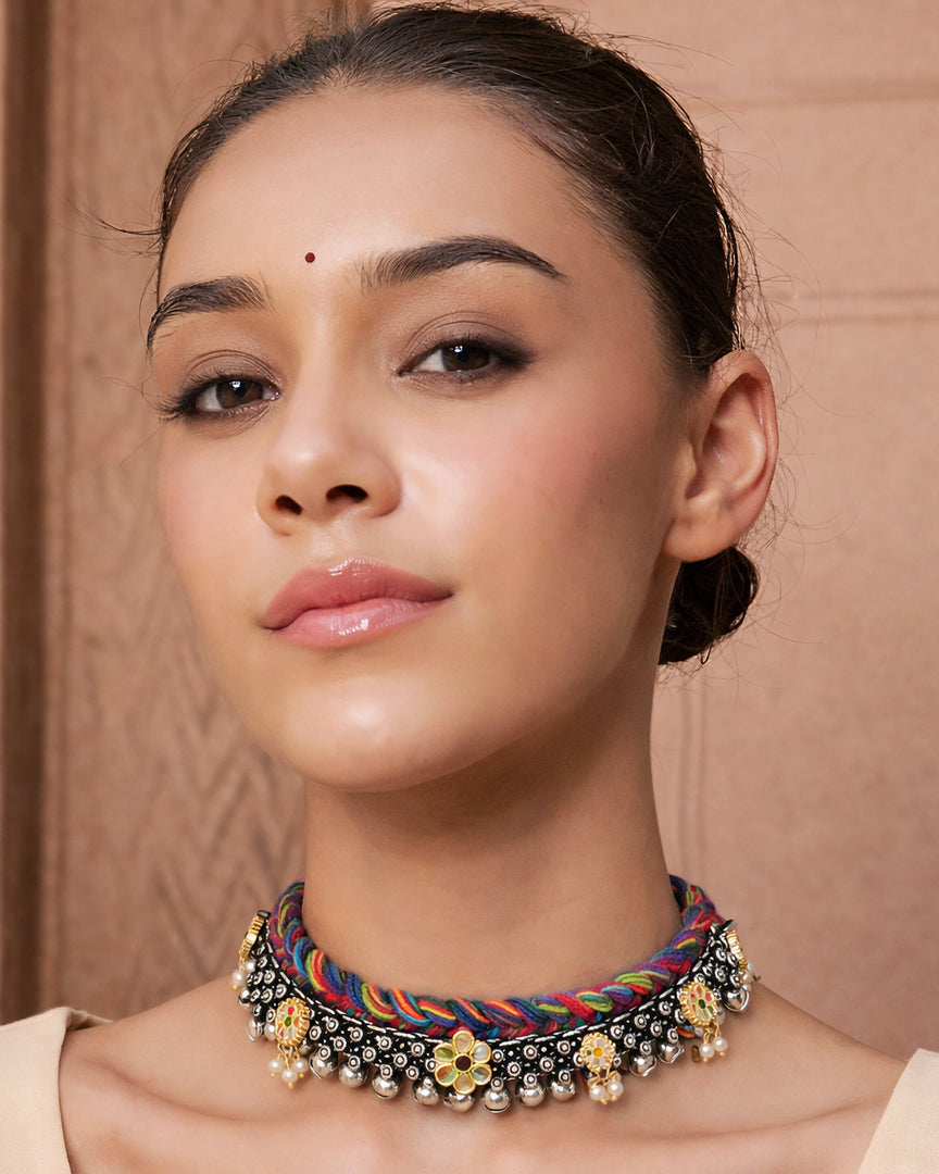Navya Threaded Jewellery Set