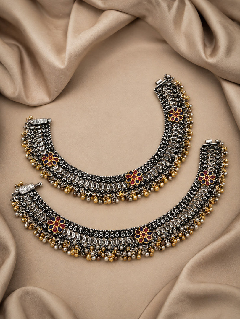 Nandini Dual Tone Anklet