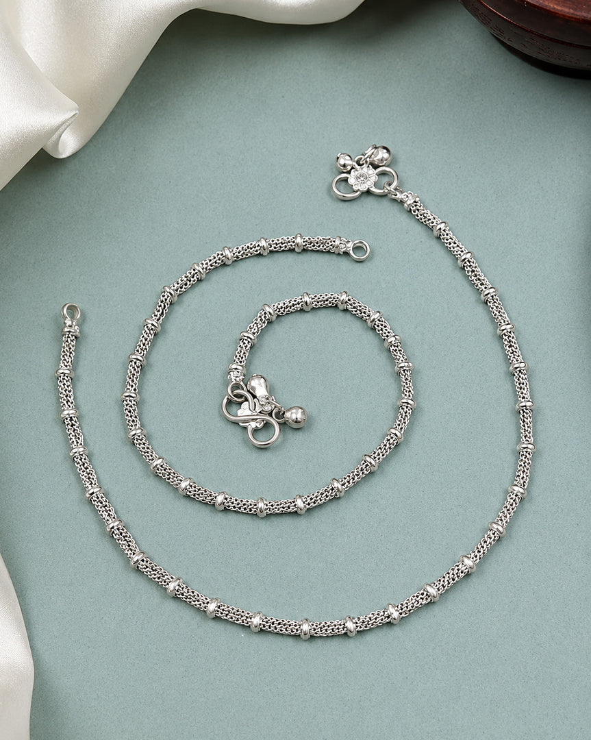Meera Silver Anklet