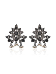 Ihana Silver Lookalike 3 Earrings Combo