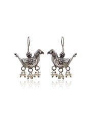 Tiya Silver Lookalike 3 Earrings Combo