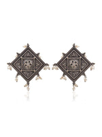 Load image into Gallery viewer, Mishika Silver Lookalike 3 Earrings Combo