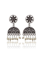 Load image into Gallery viewer, Ruhi Silver Lookalike 3 Earrings Combo