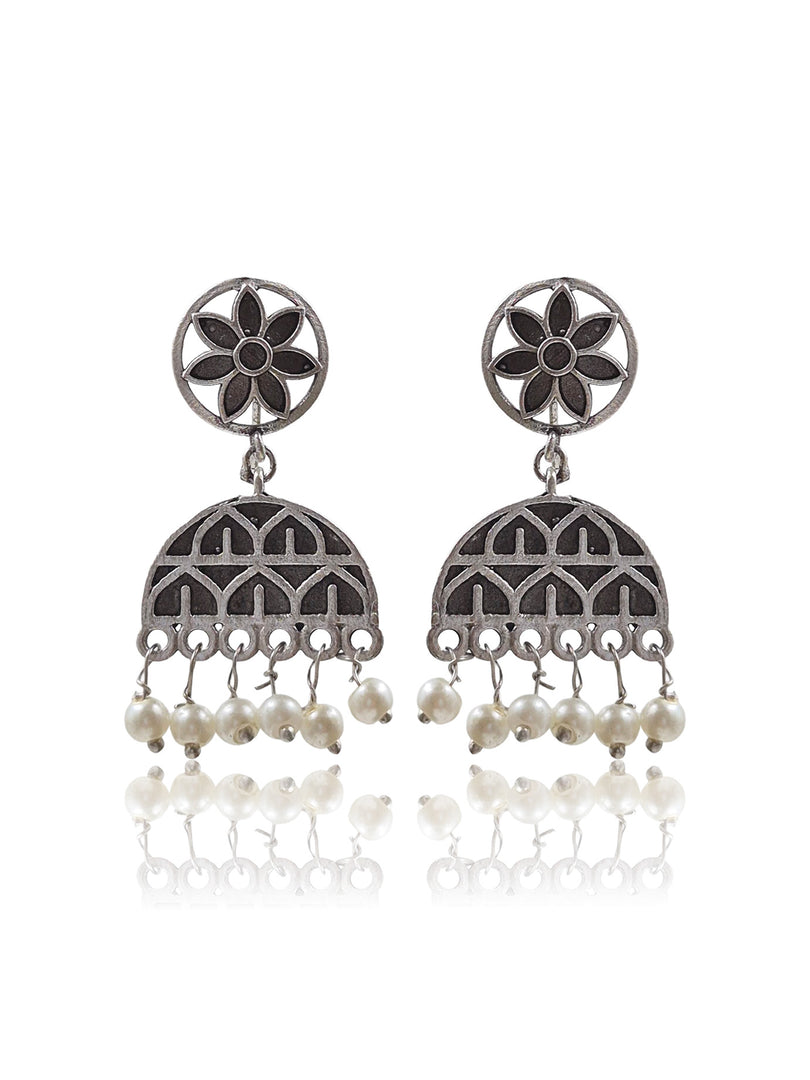 Ruhi Silver Lookalike 3 Earrings Combo