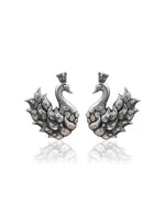 Load image into Gallery viewer, Zalak Silver Lookalike 3 Earrings Combo