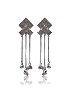 Load image into Gallery viewer, Anika Silver Lookalike 3 Earrings Combo
