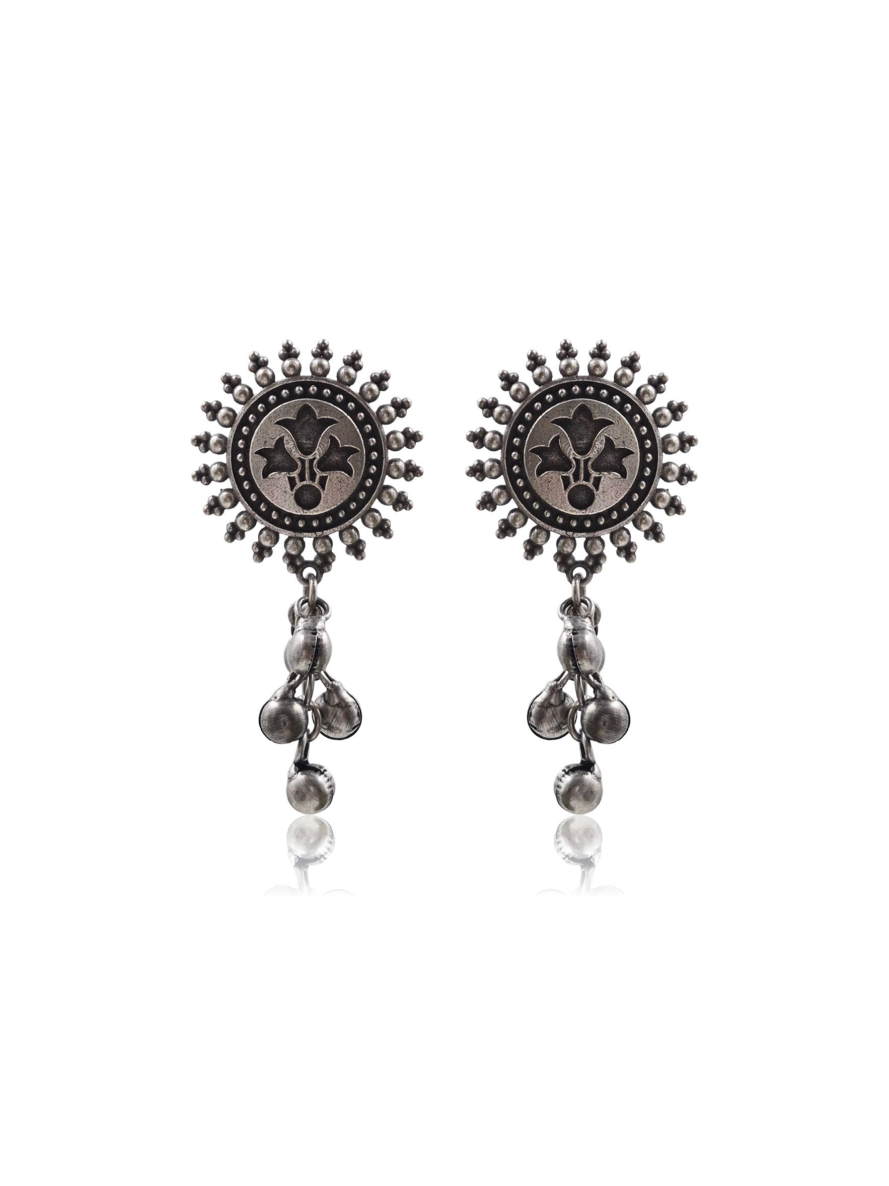 Tiya Silver Lookalike 3 Earrings Combo
