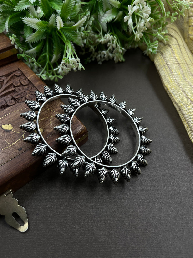 AADHYA OXIDISED DOUBLE NECKLACE JEWELLERY SET COMBO