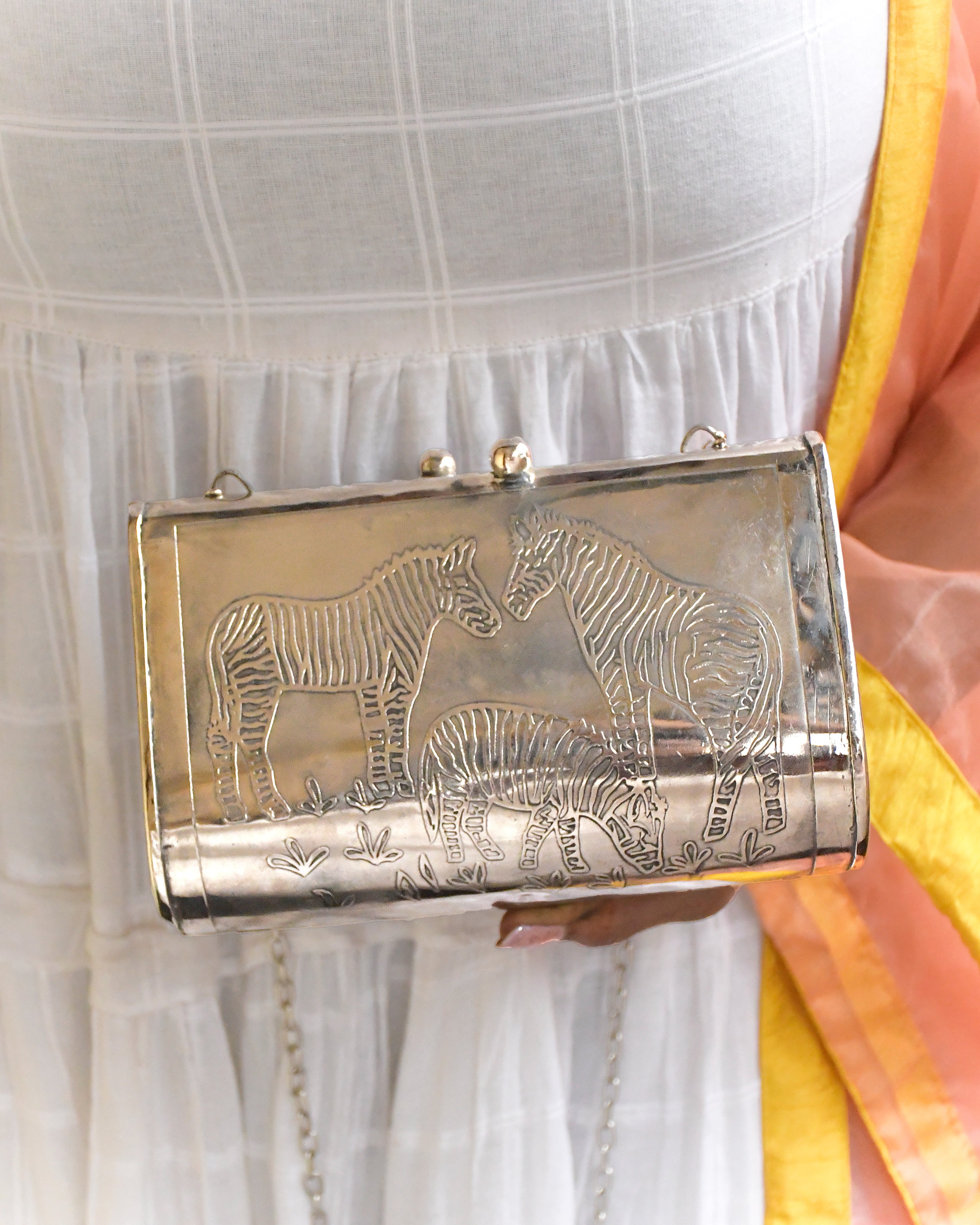 SILVER OXIDISED PURSE