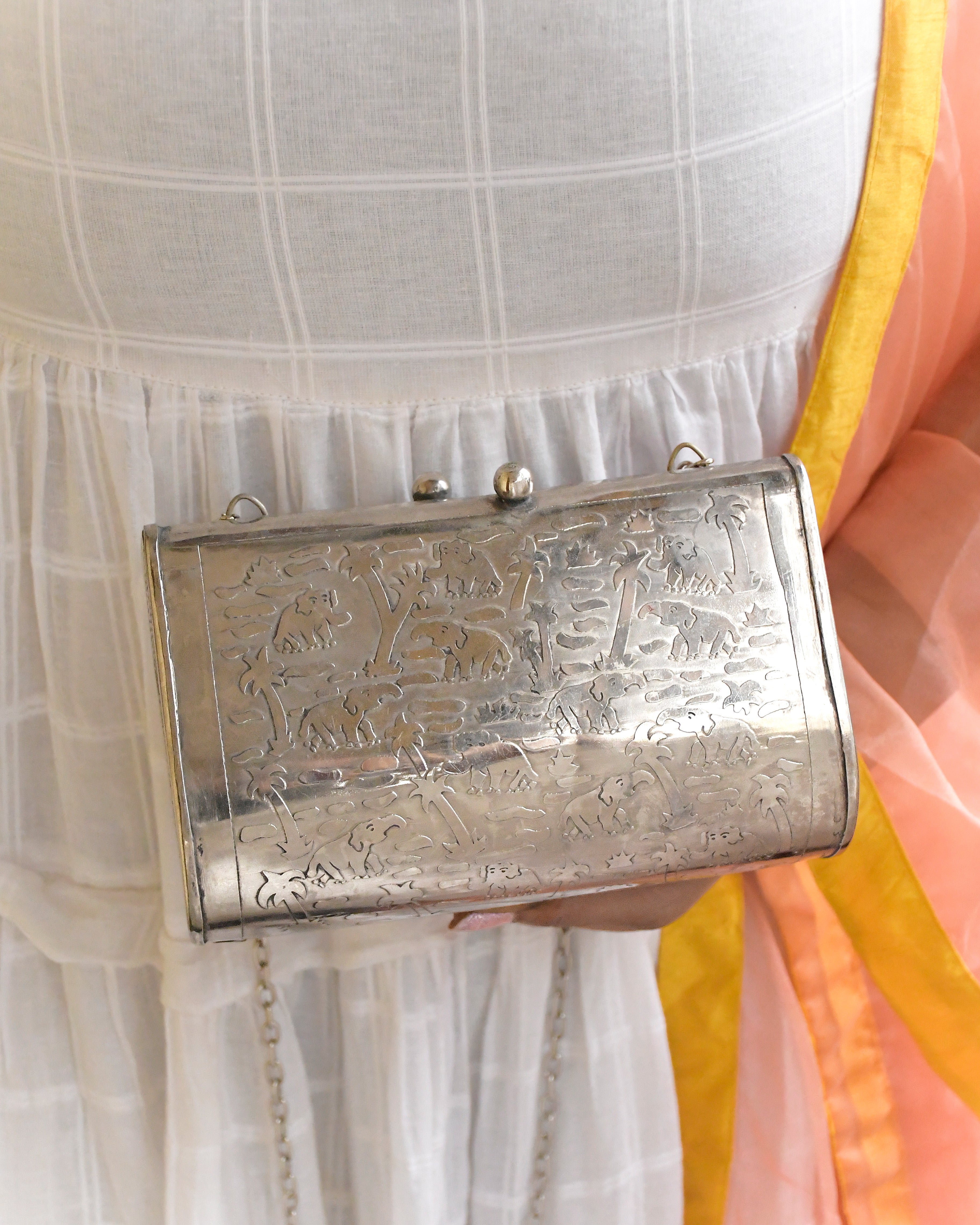 SILVER OXIDISED PURSE