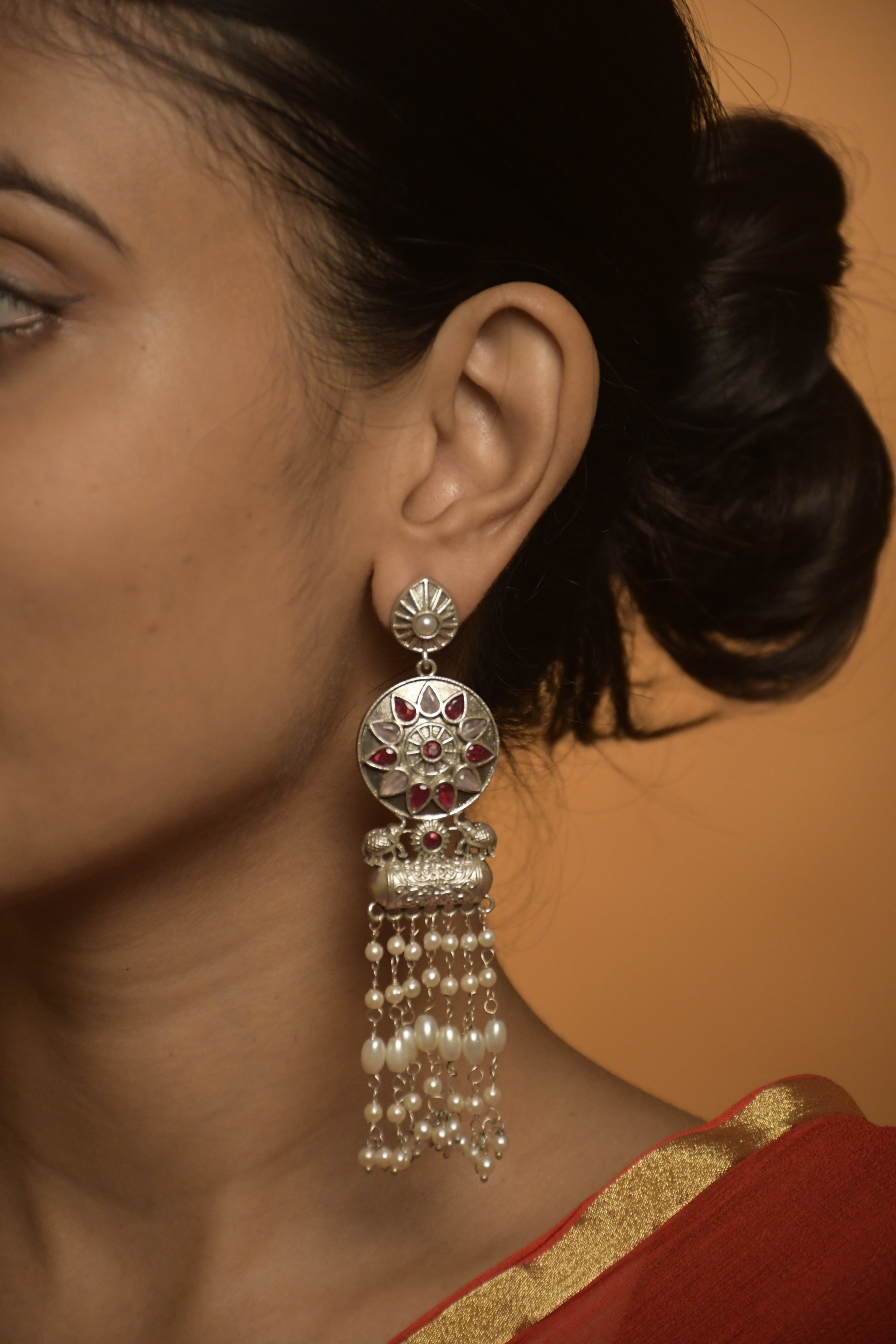 AKSHA OXIDISED DANGLER EARRINGS