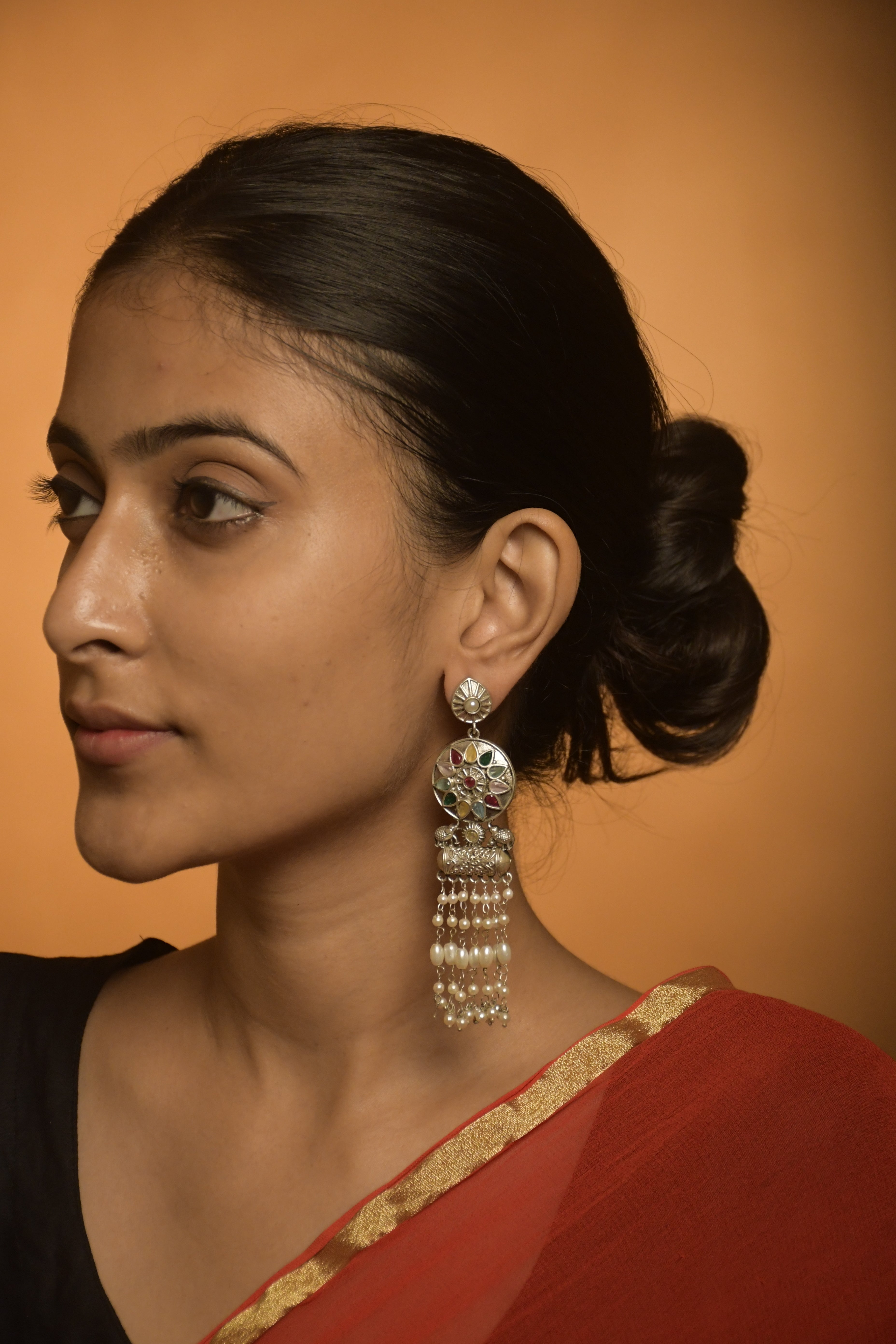 AKSHA OXIDISED DANGLER EARRINGS