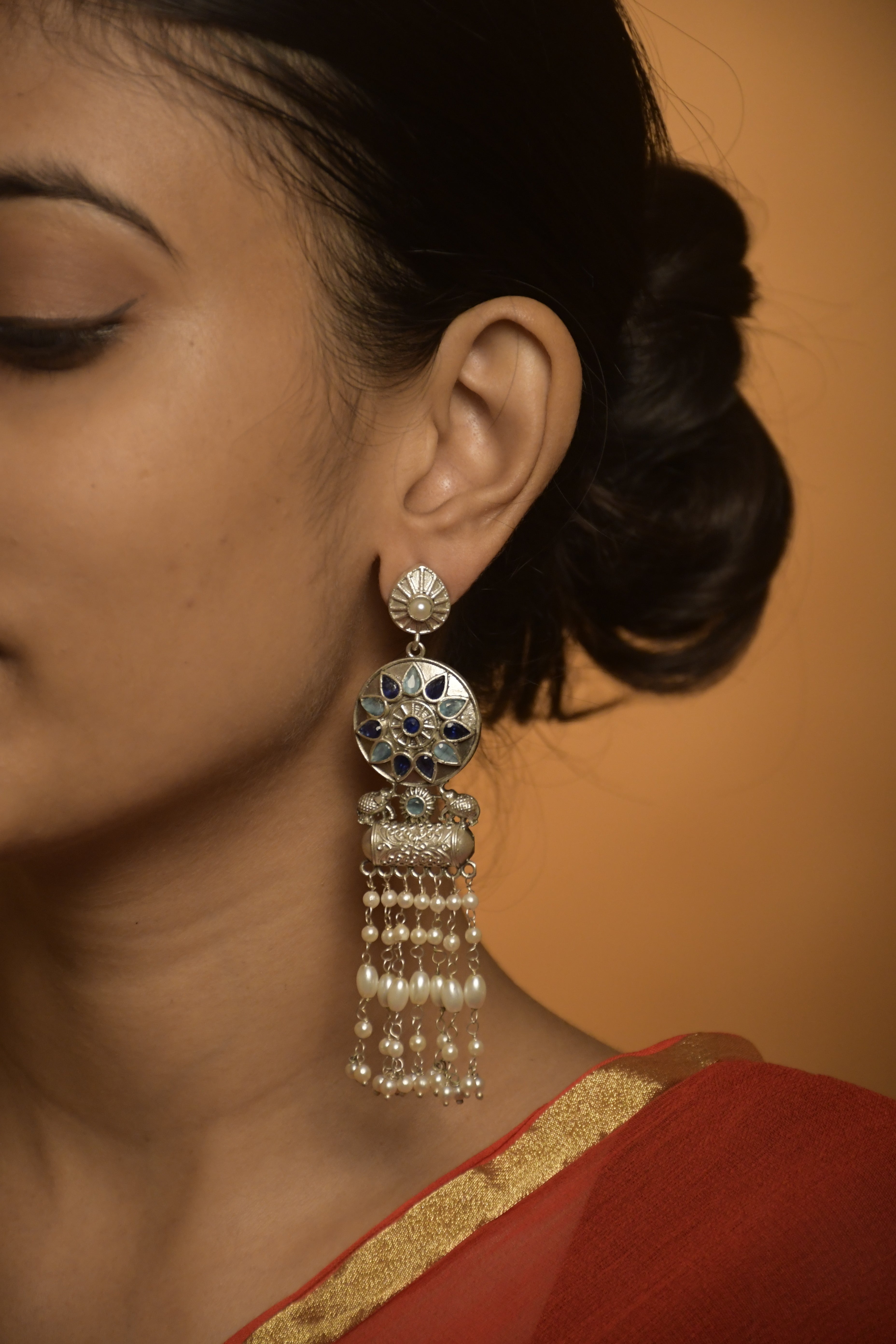 AKSHA OXIDISED DANGLER EARRINGS
