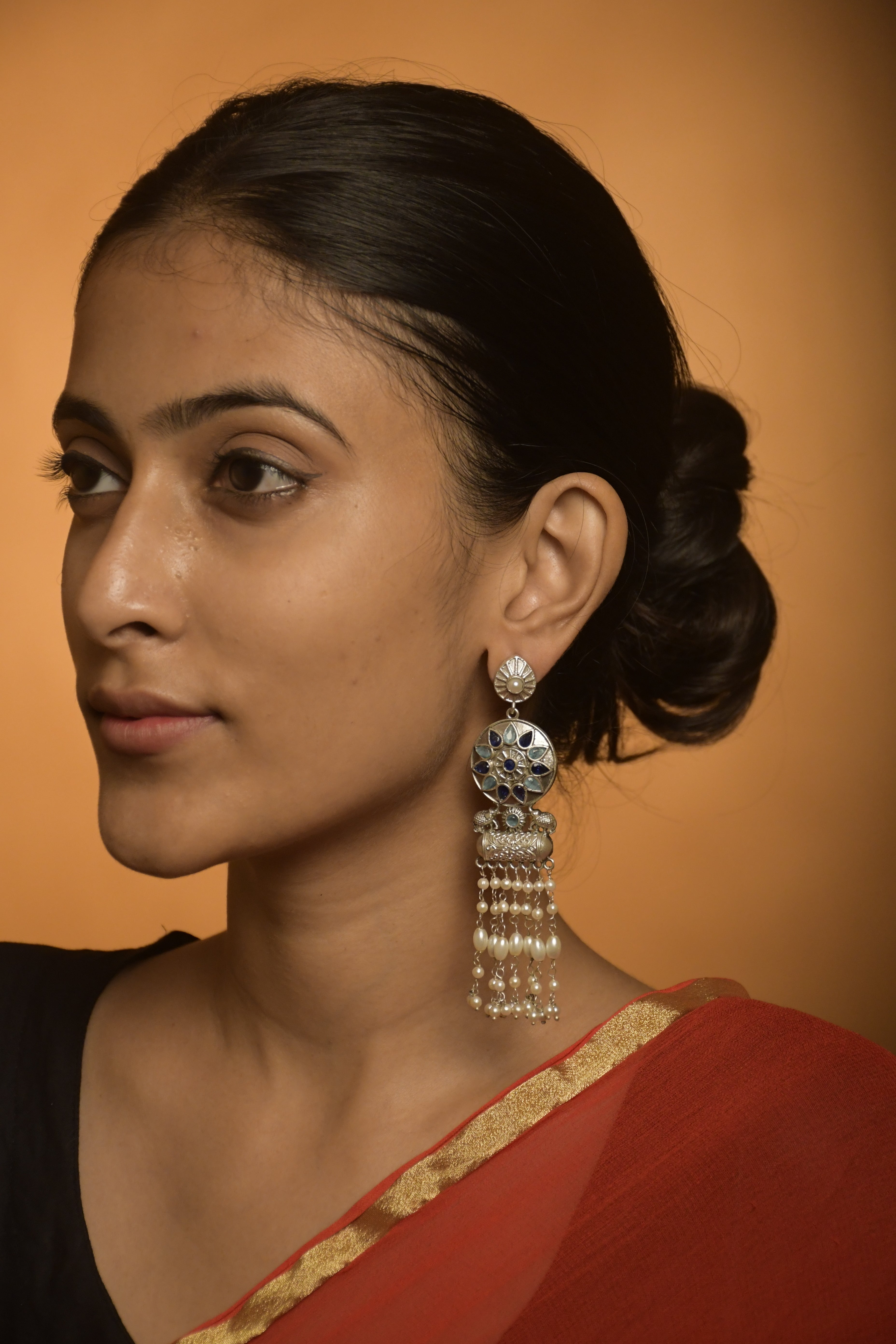 AKSHA OXIDISED DANGLER EARRINGS