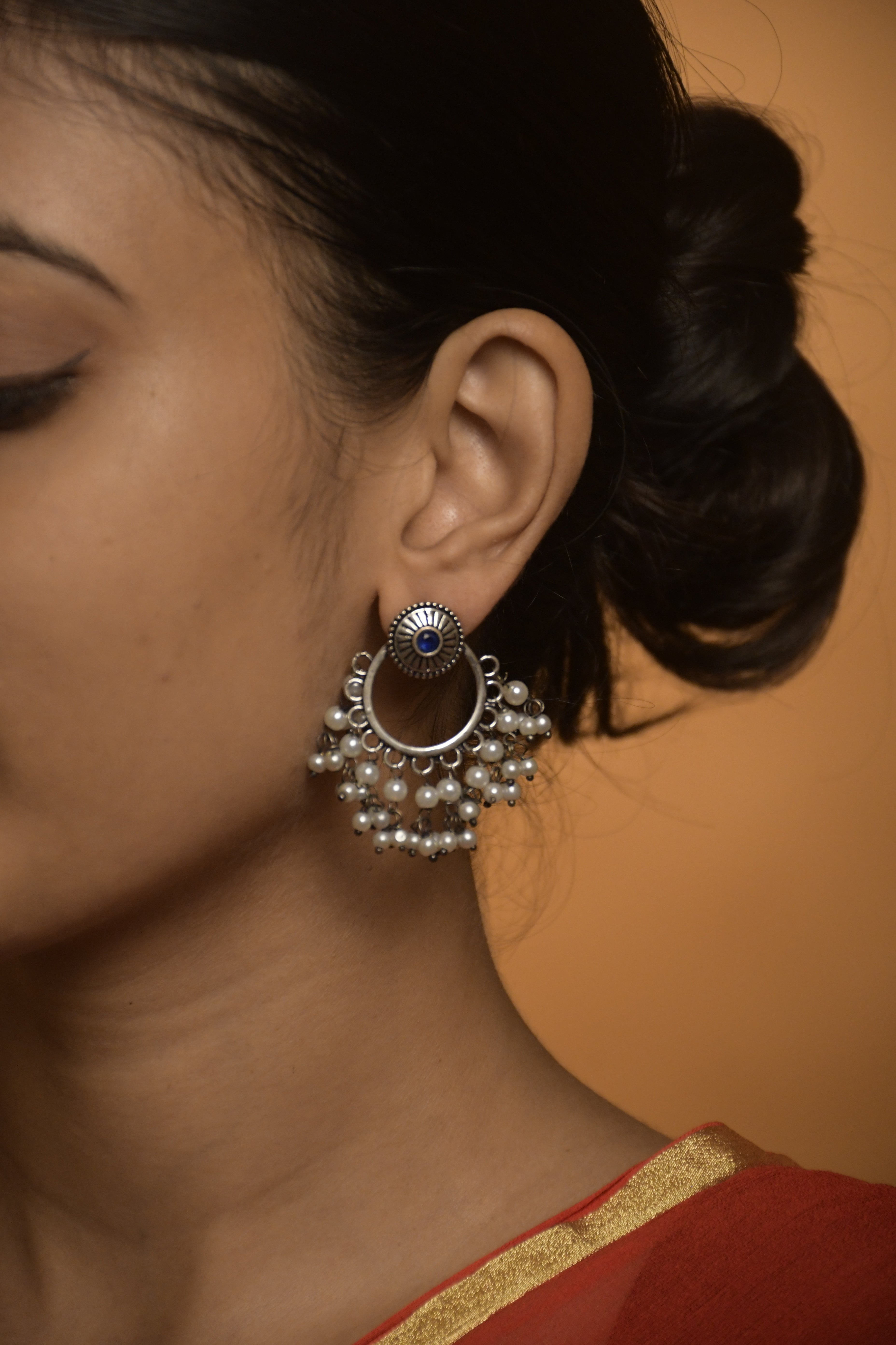 Pari Oxidised Dangler Earrings