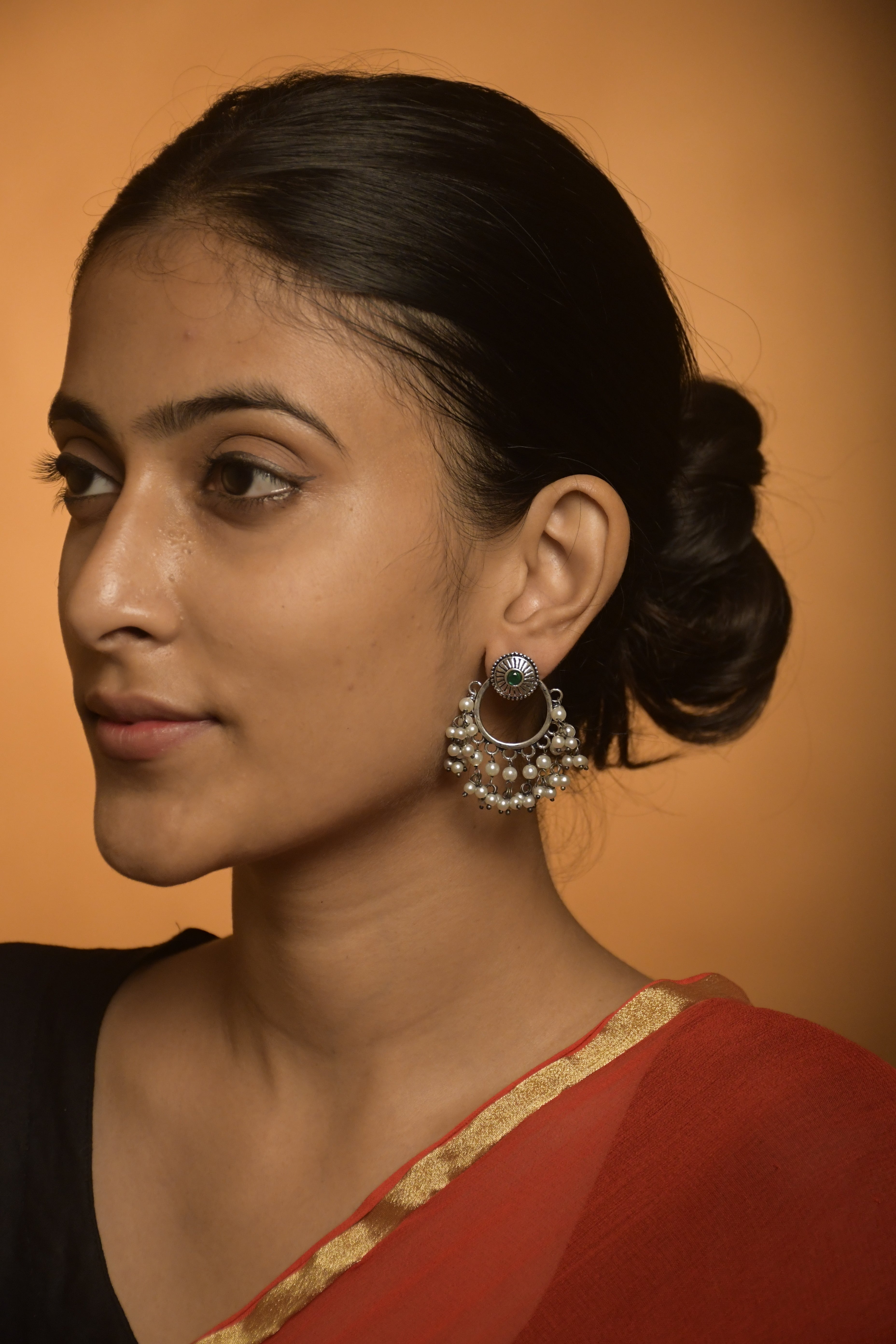Pari Oxidised Dangler Earrings