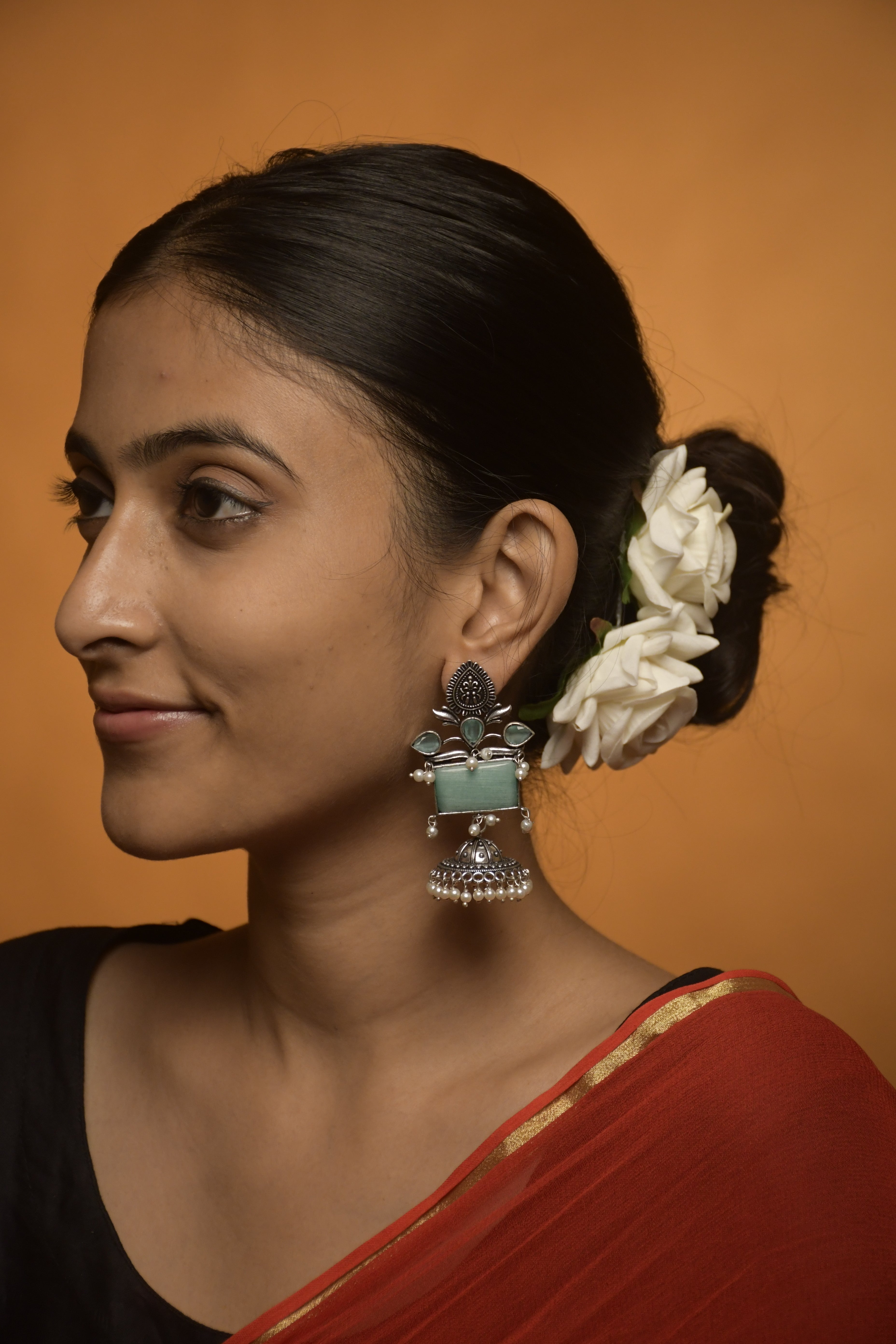 Noor Stone Jhumka Earrings