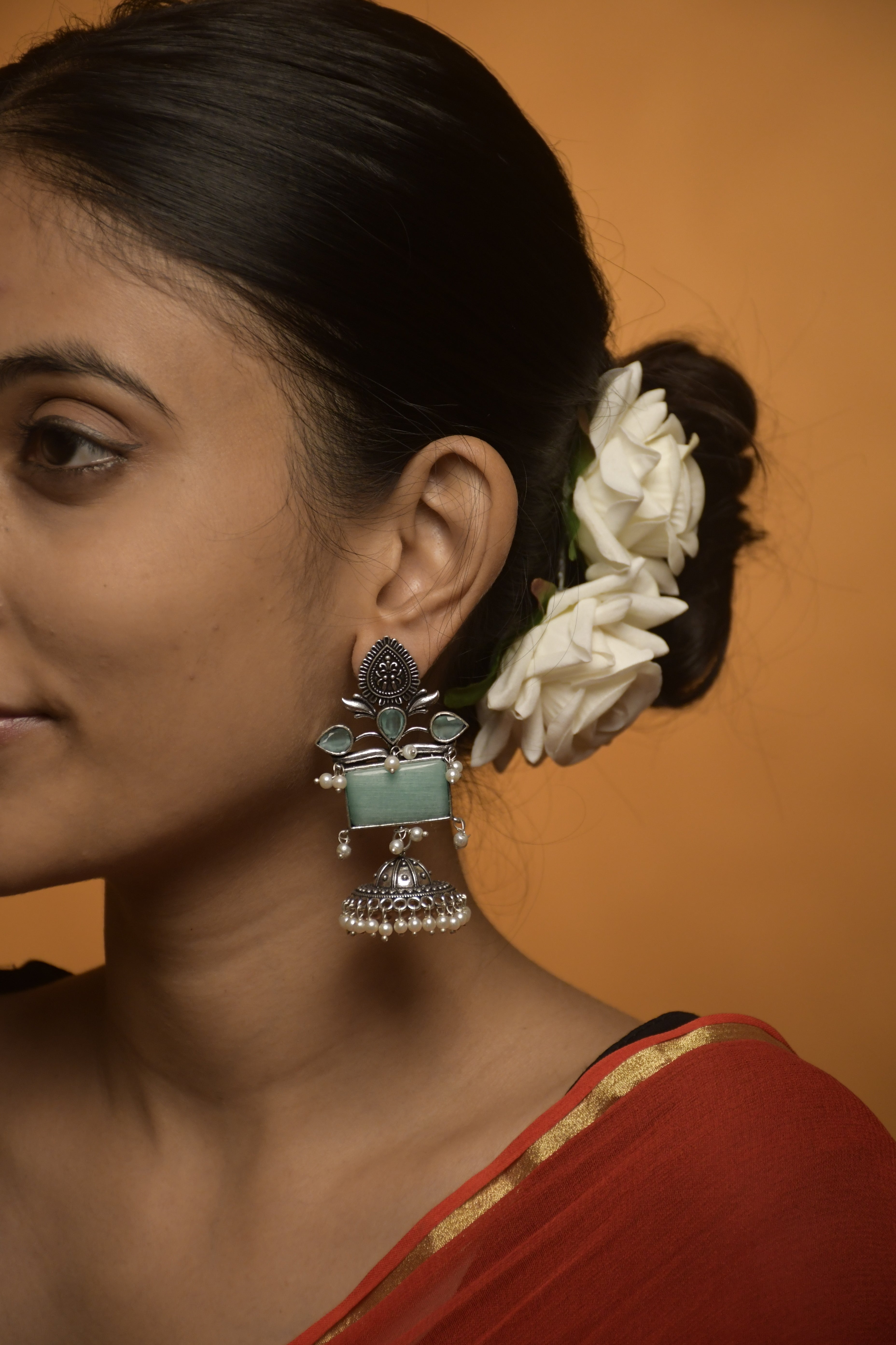 Noor Stone Jhumka Earrings