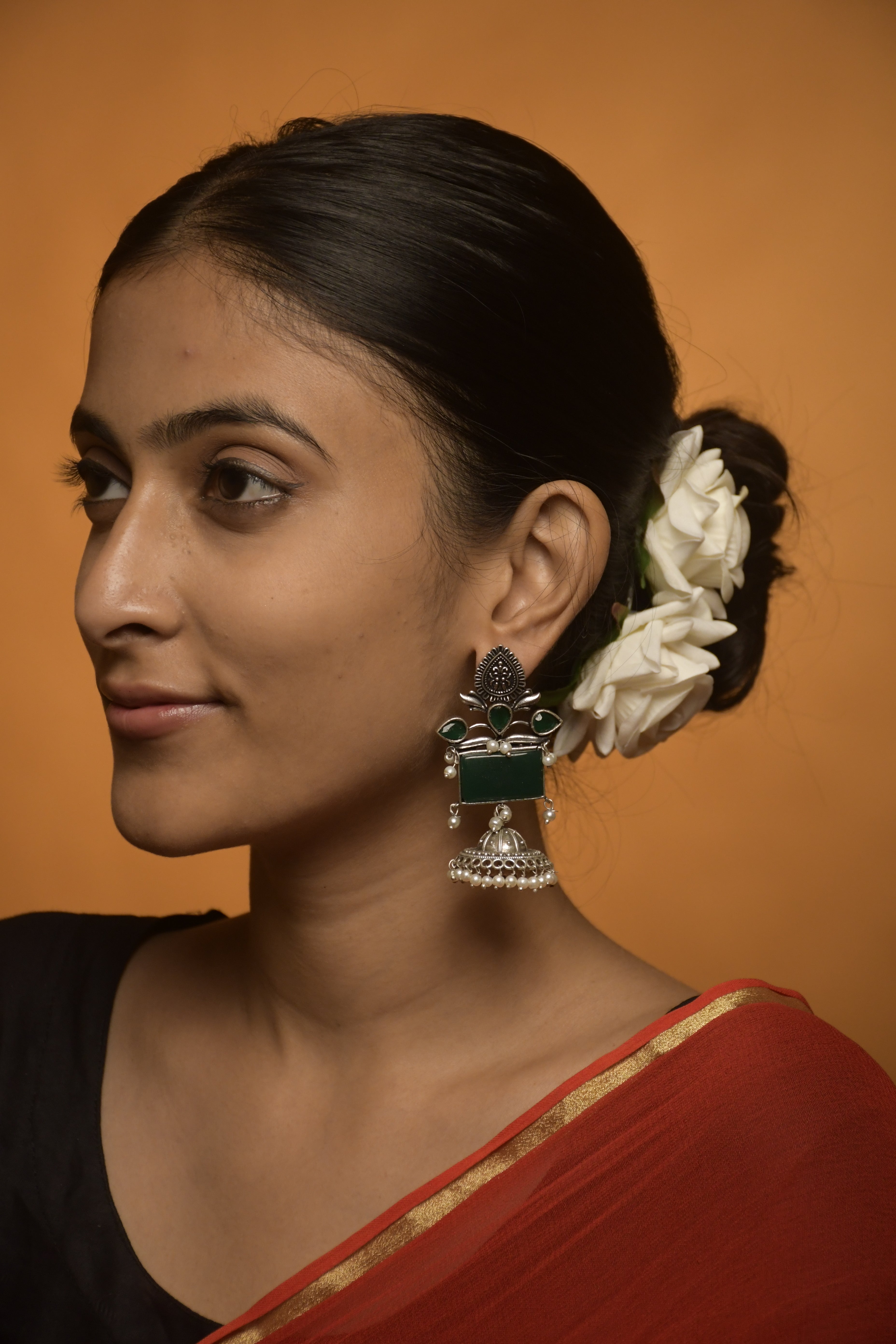 Noor Stone Jhumka Earrings