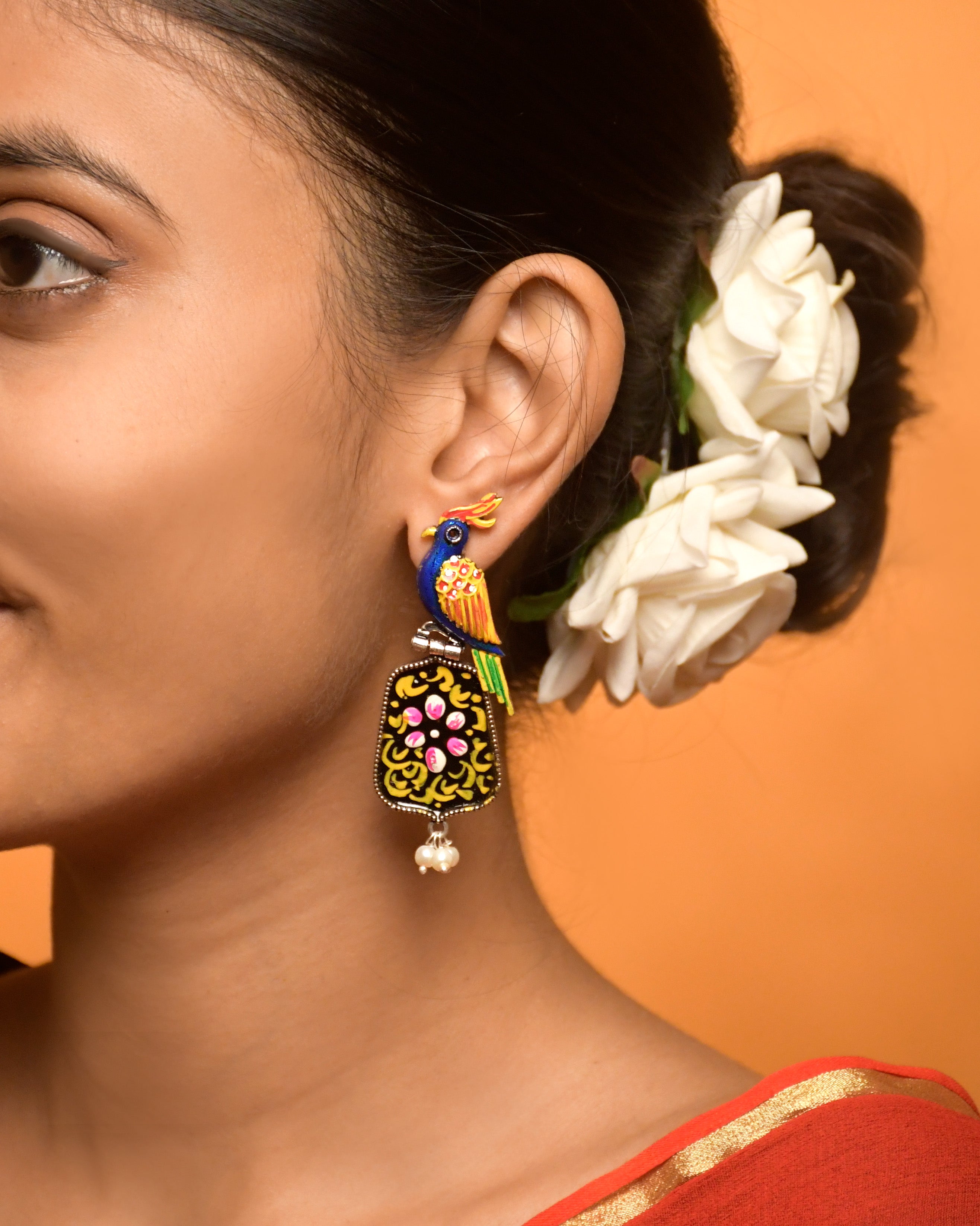 Royal Peacock Dangler Earrings