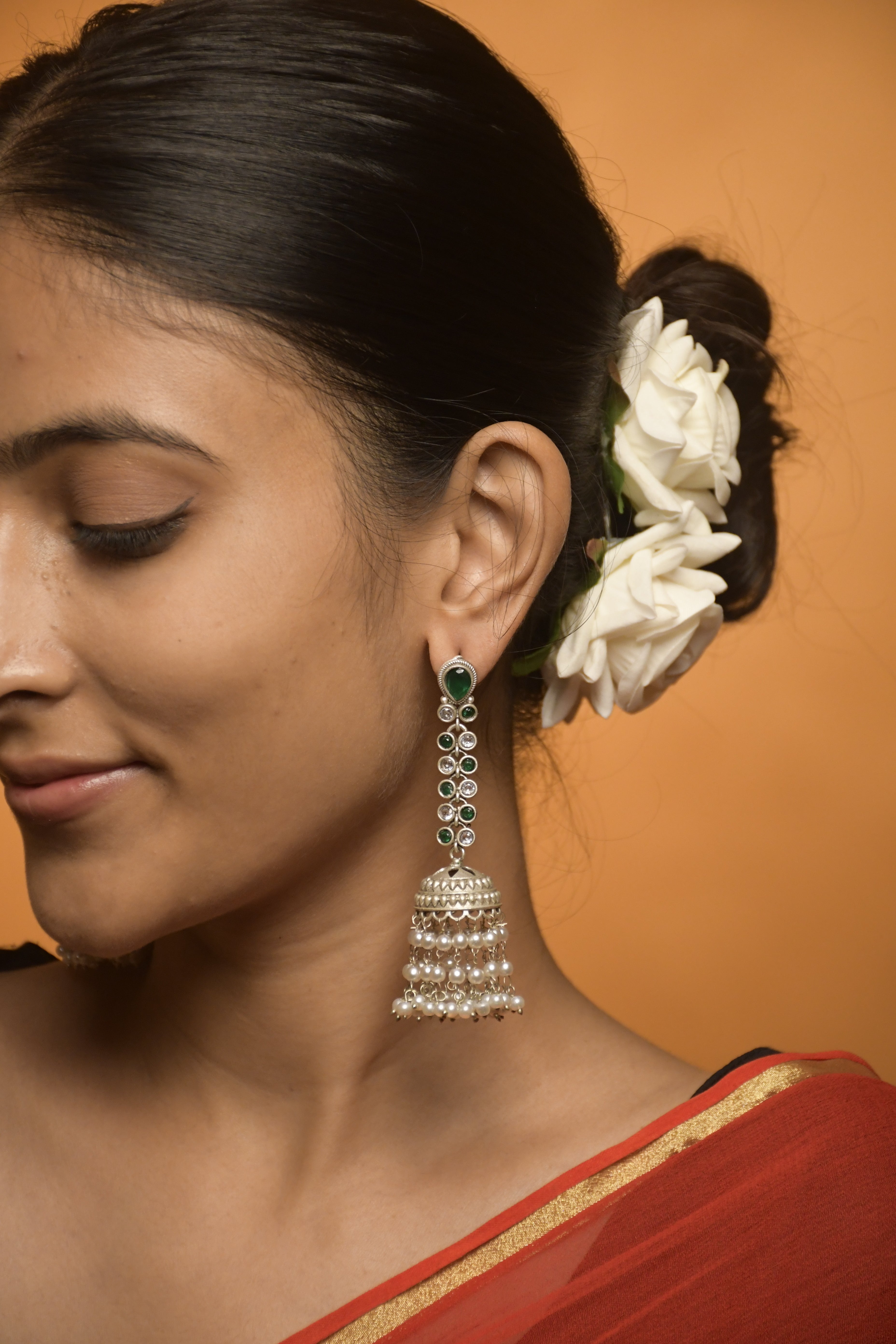 Sia Stone Jhumka Earrings