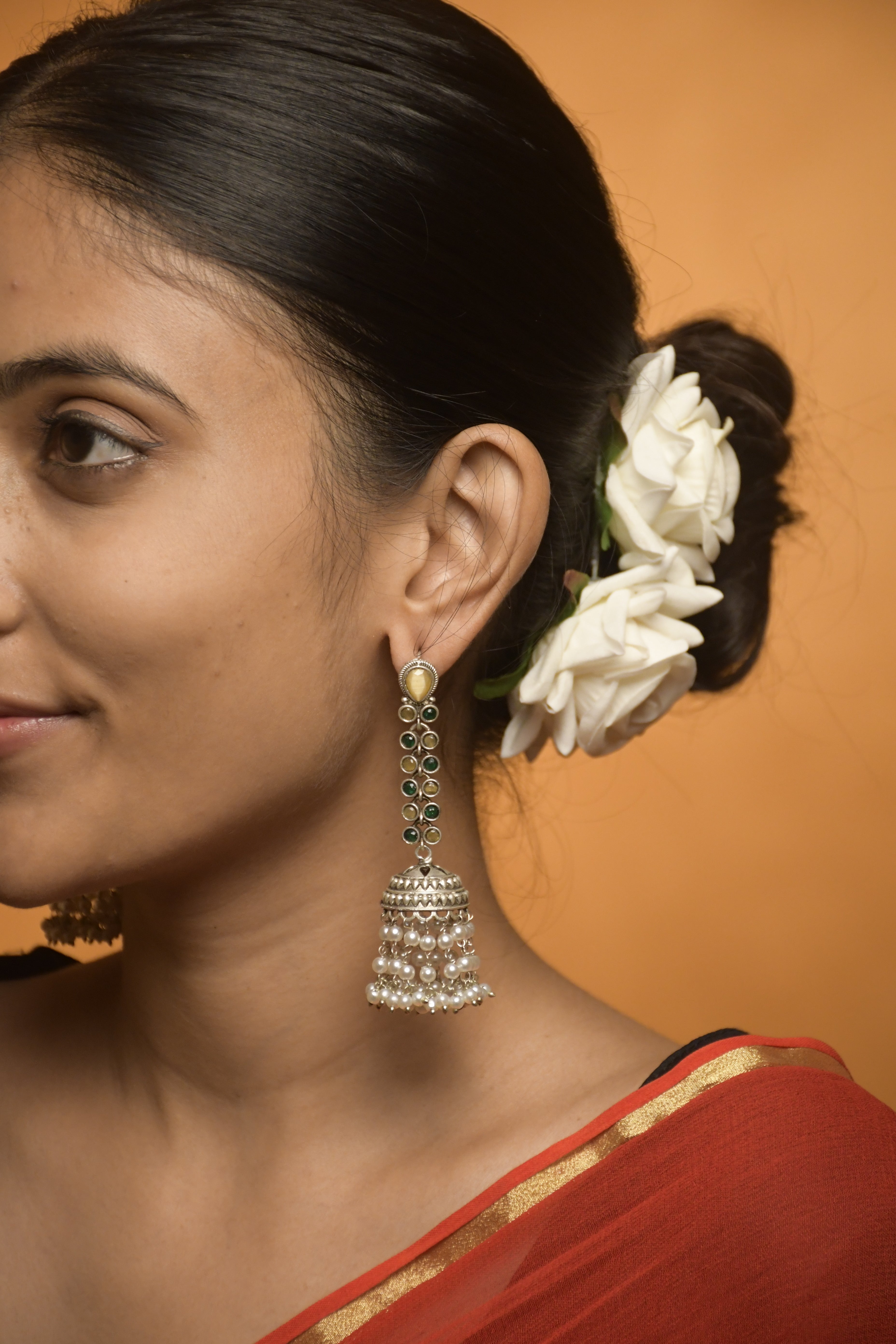 Sia Stone Jhumka Earrings
