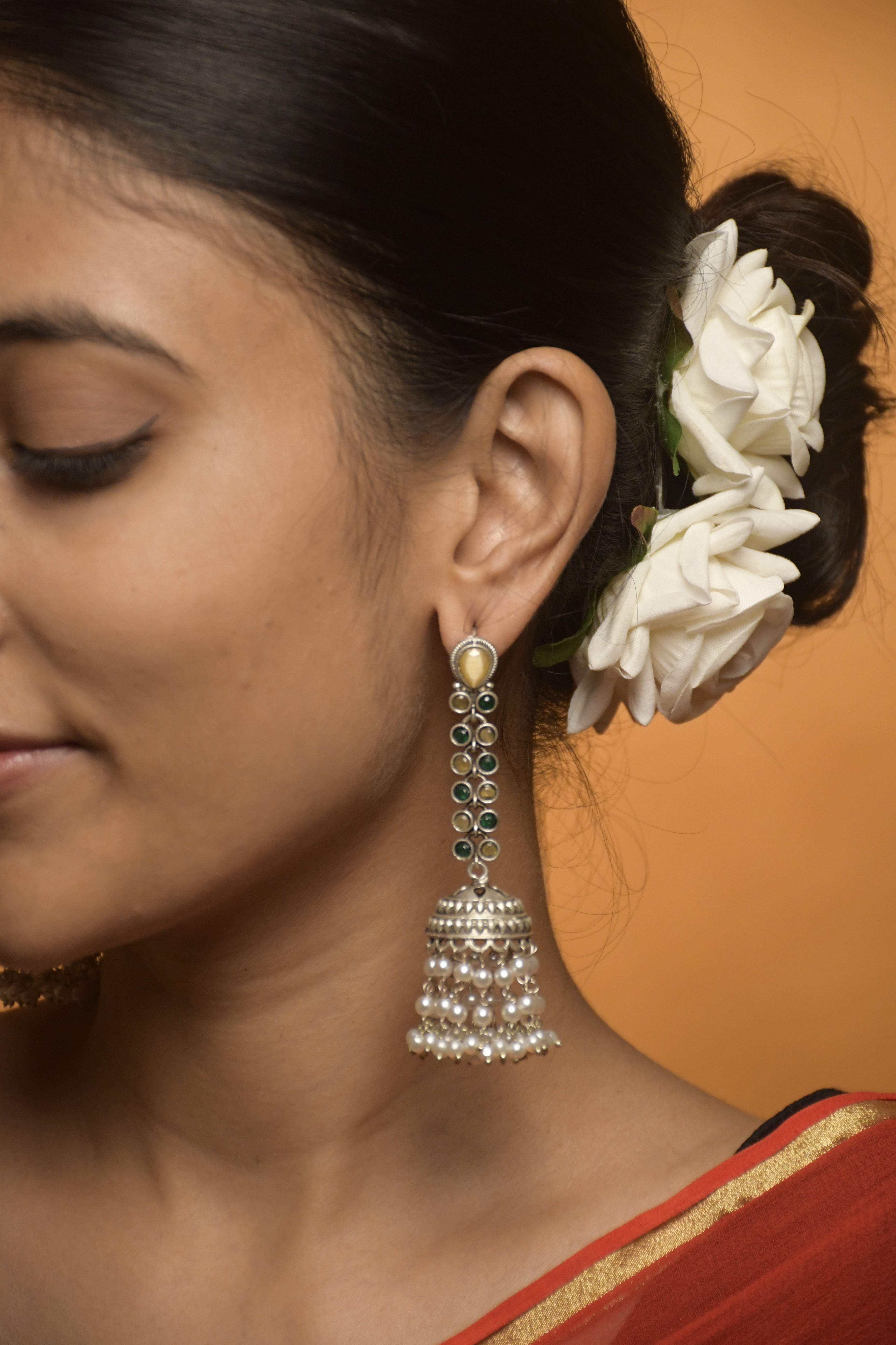 Sia Stone Jhumka Earrings