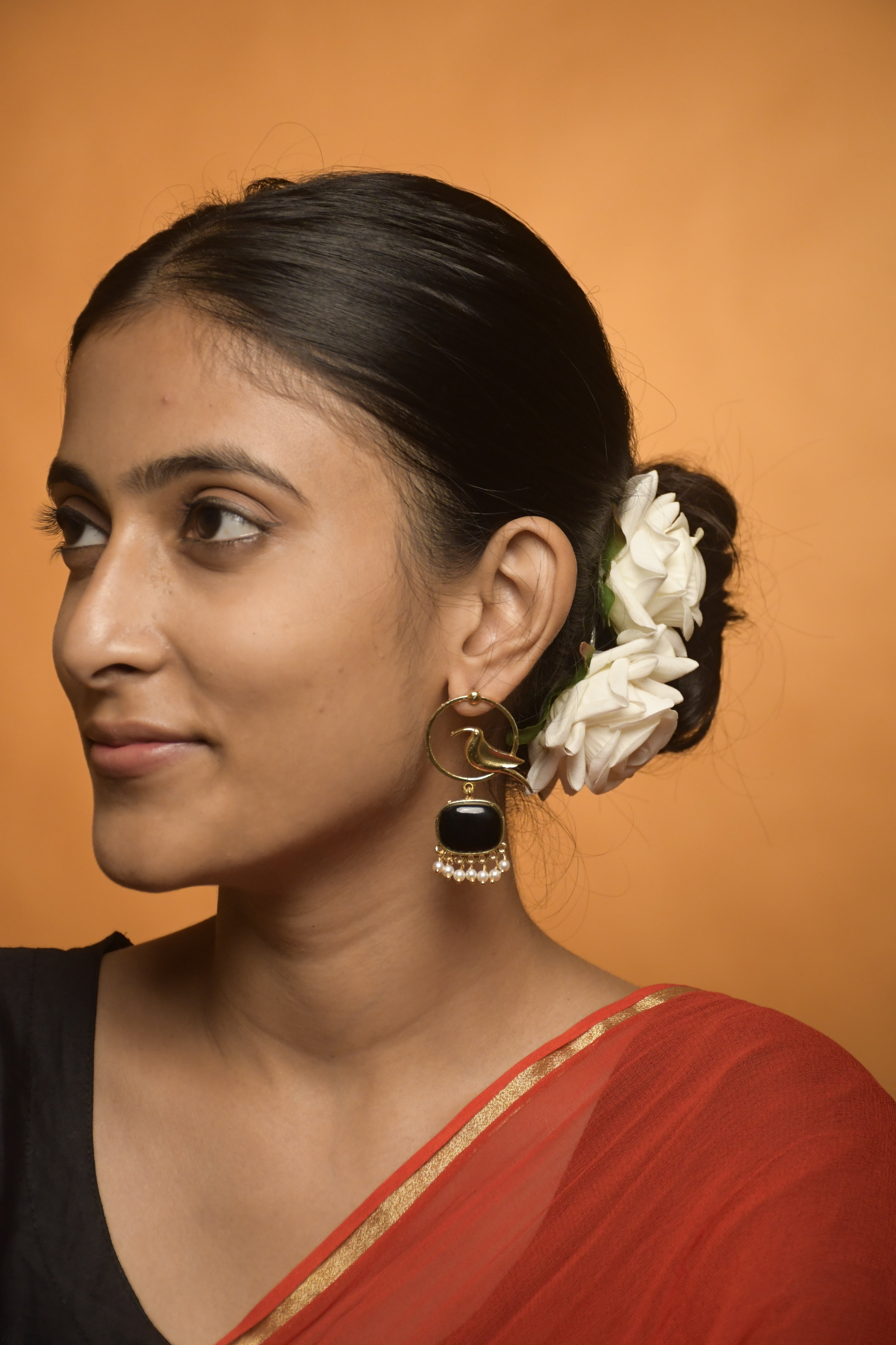 PARROT DANGLER GOLDEN EARRINGS