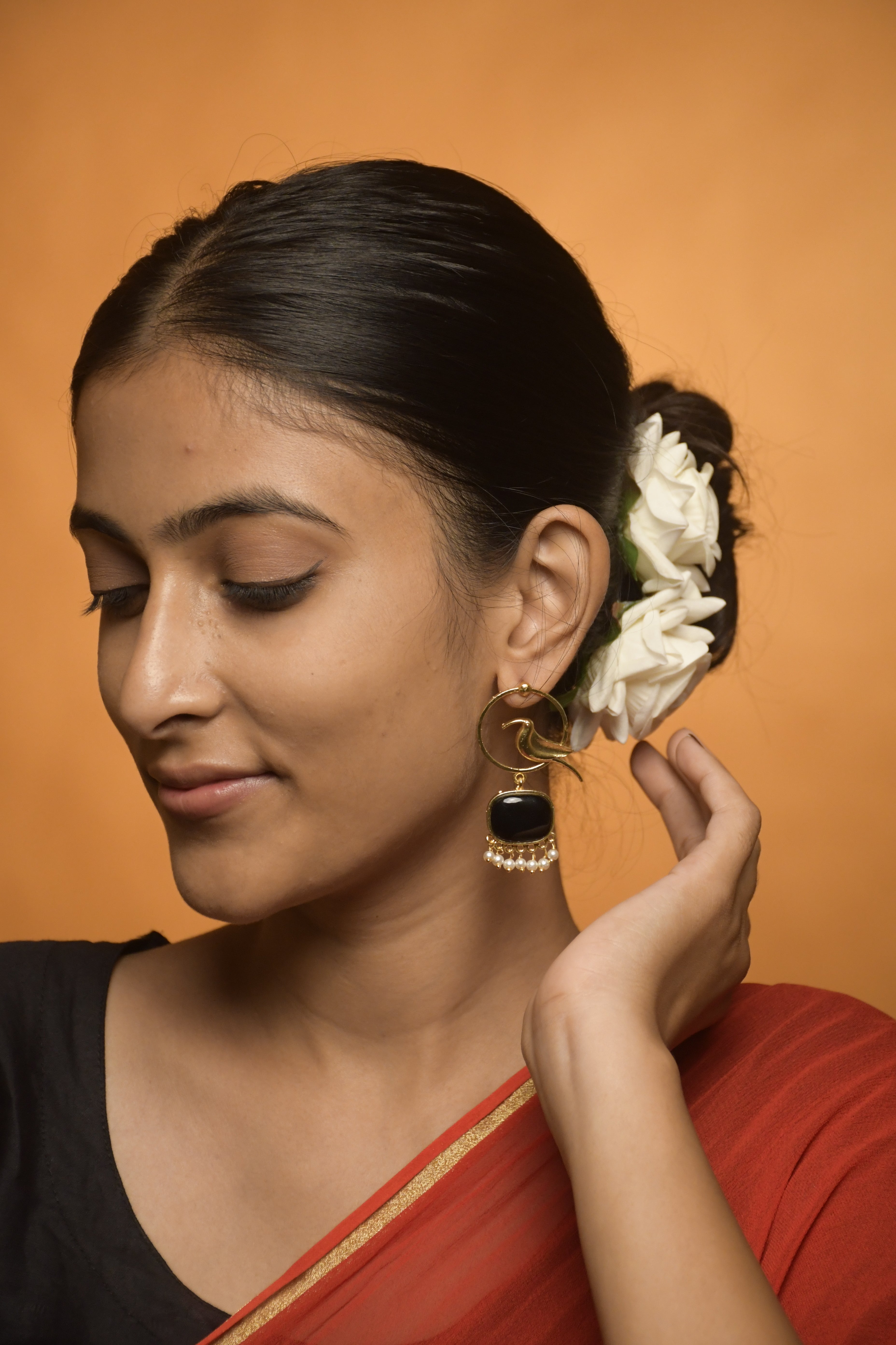 PARROT DANGLER GOLDEN EARRINGS