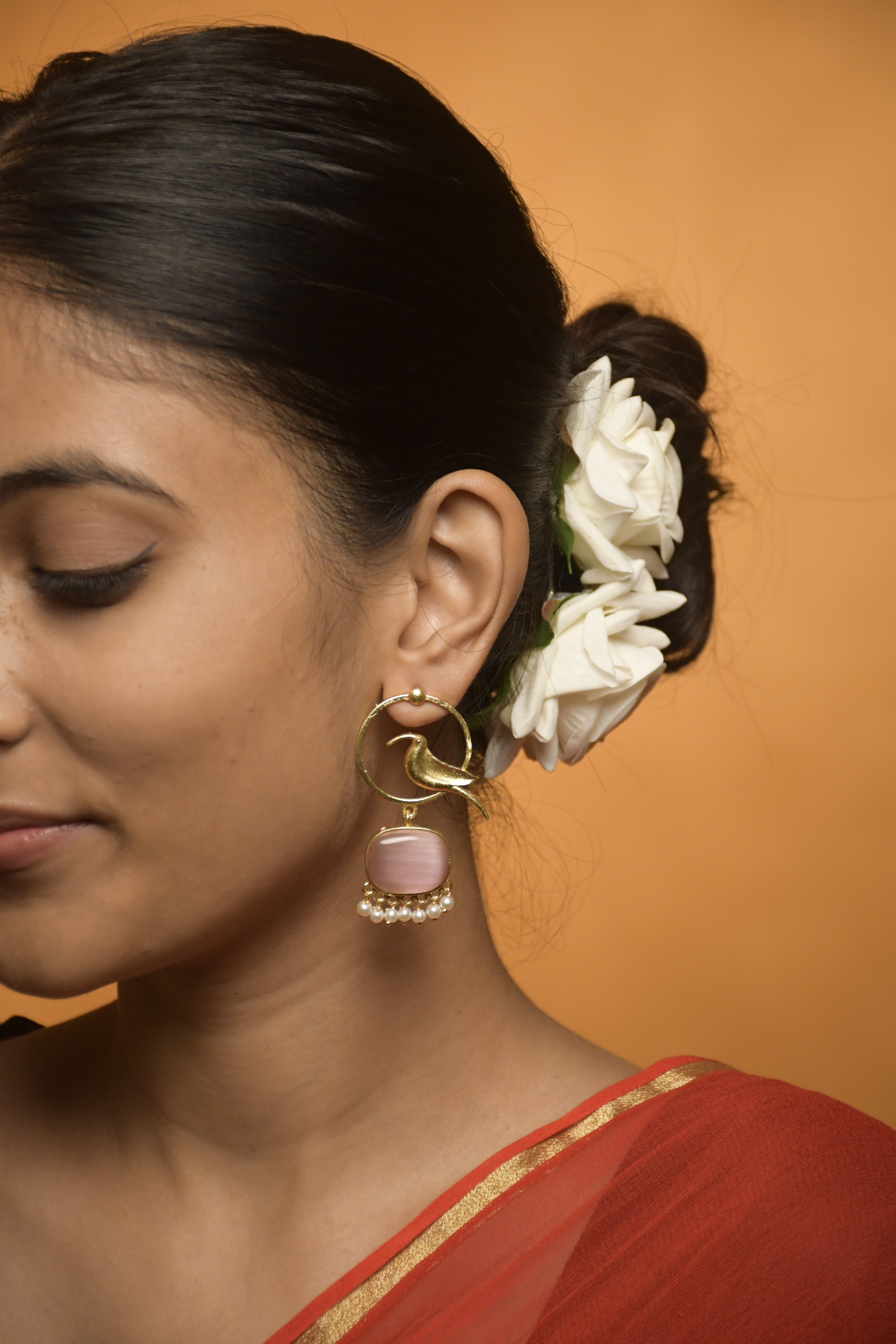 PARROT DANGLER GOLDEN EARRINGS