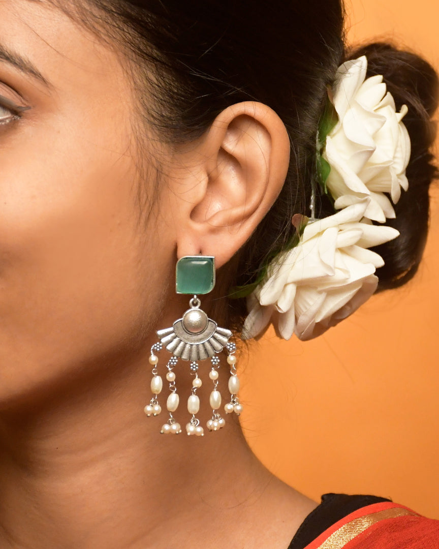 Arushi Dangler Stone Earrings