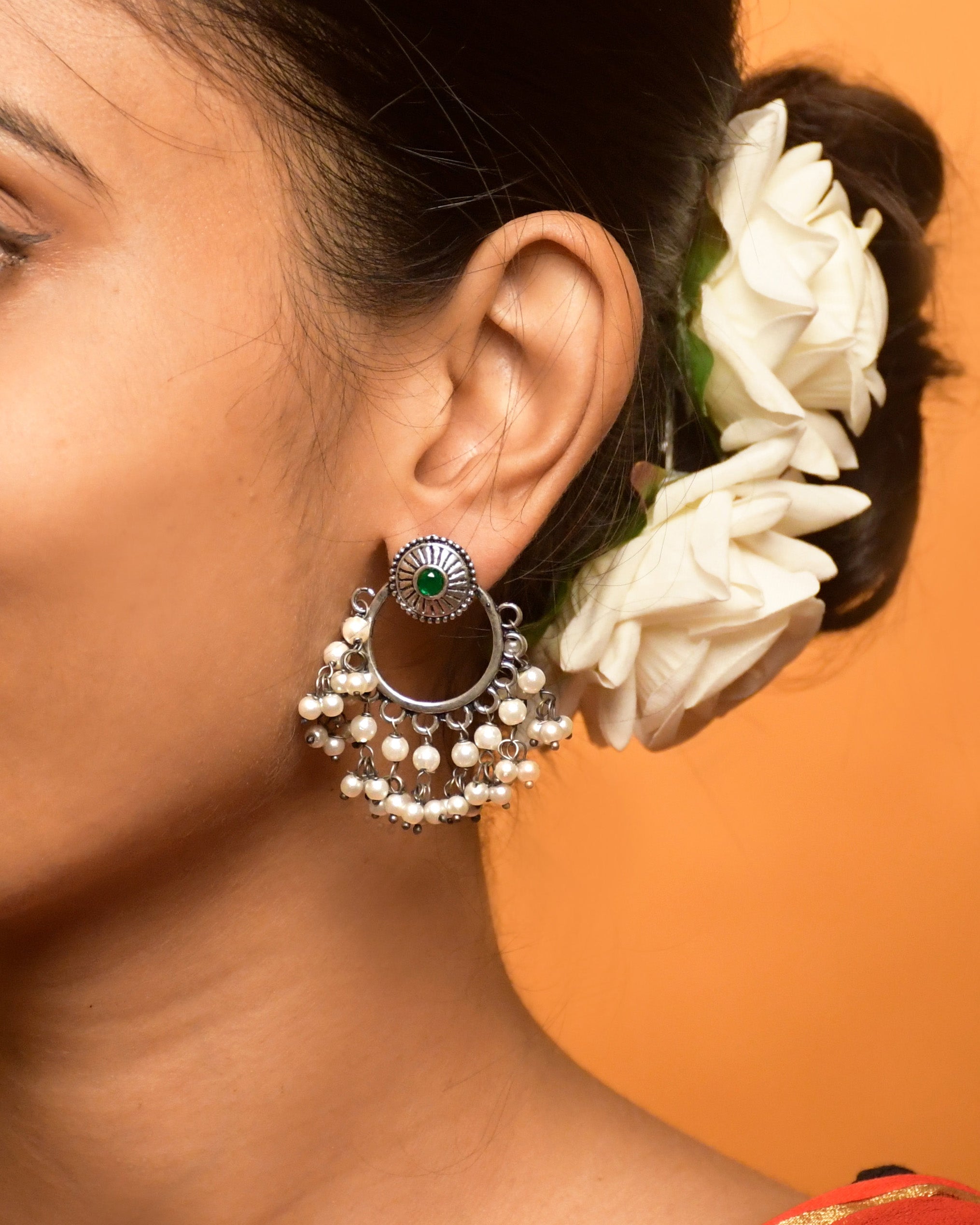 Pari Oxidised Dangler Earrings