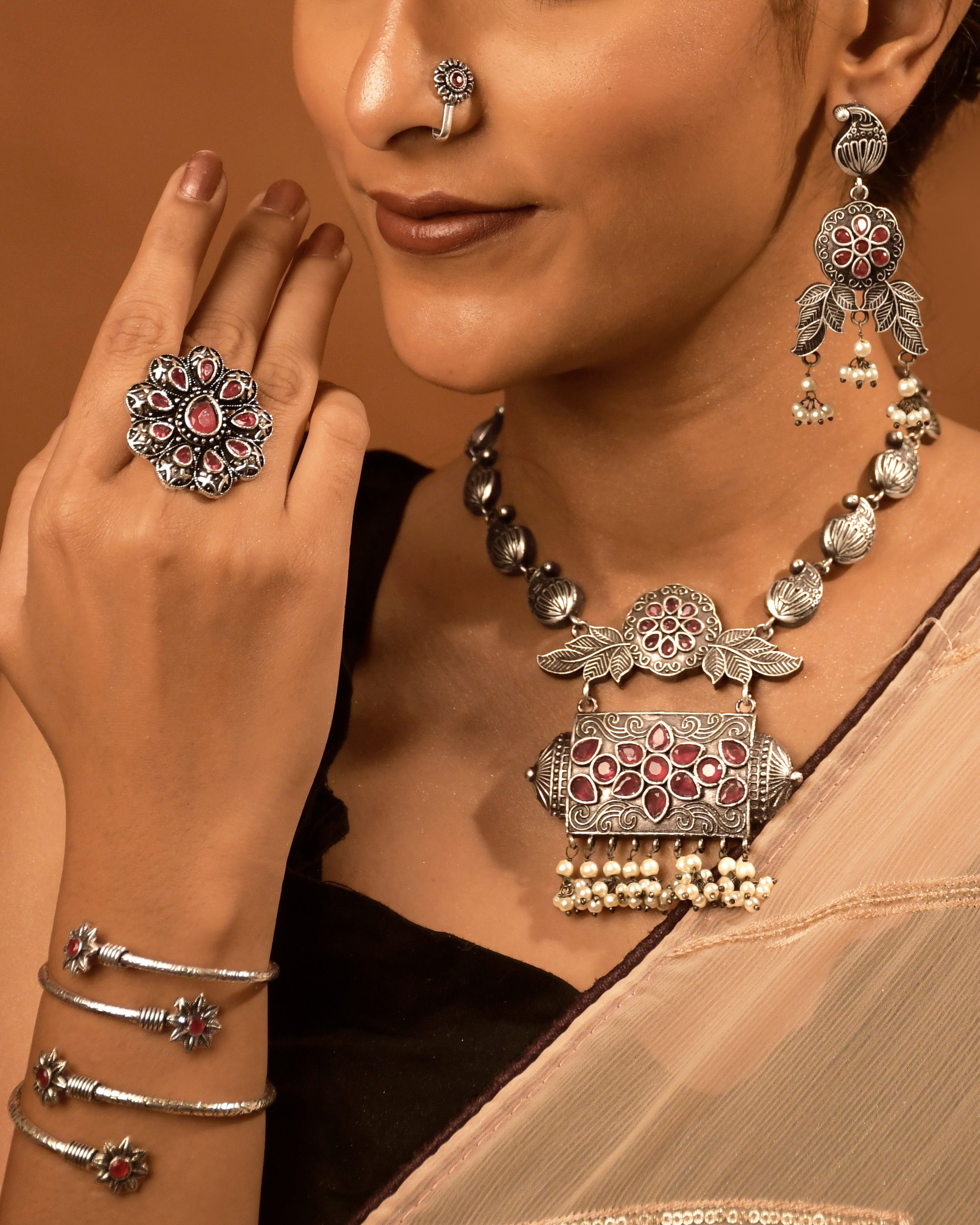 HAZEL STONE JEWELLERY SET COMBO