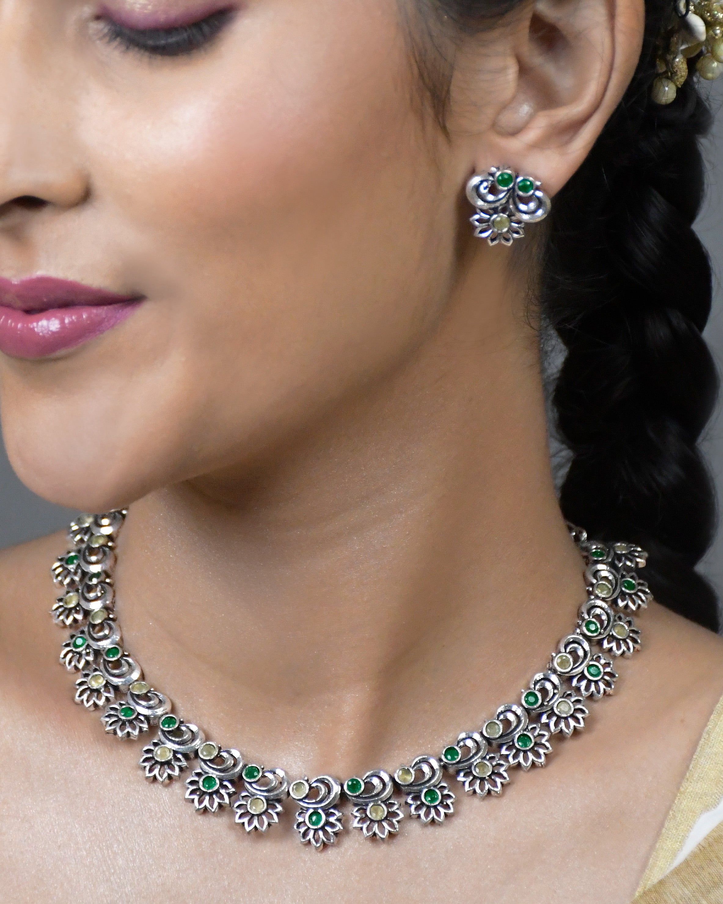 Radhya Stone Necklace Set