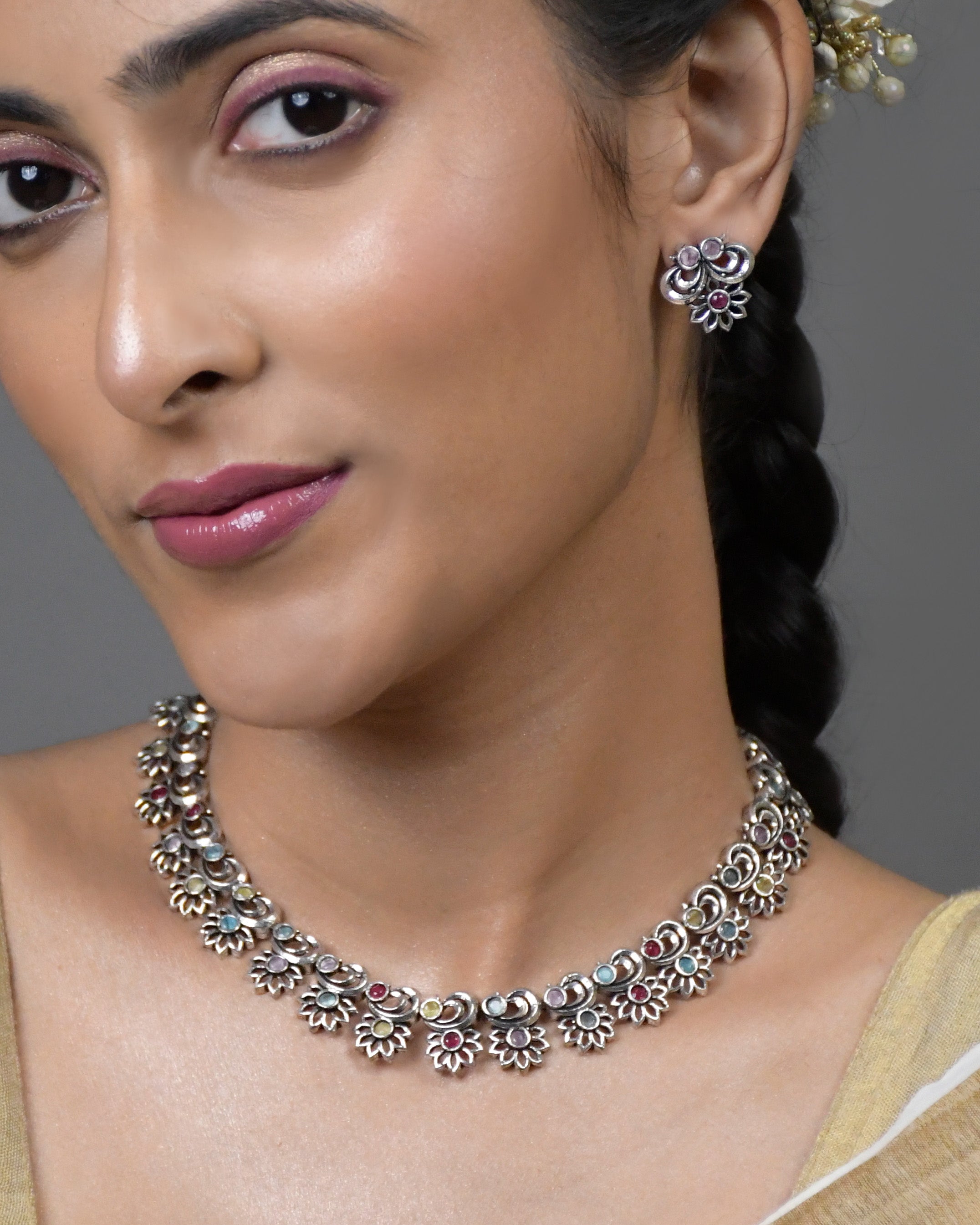 Radhya Stone Necklace Set