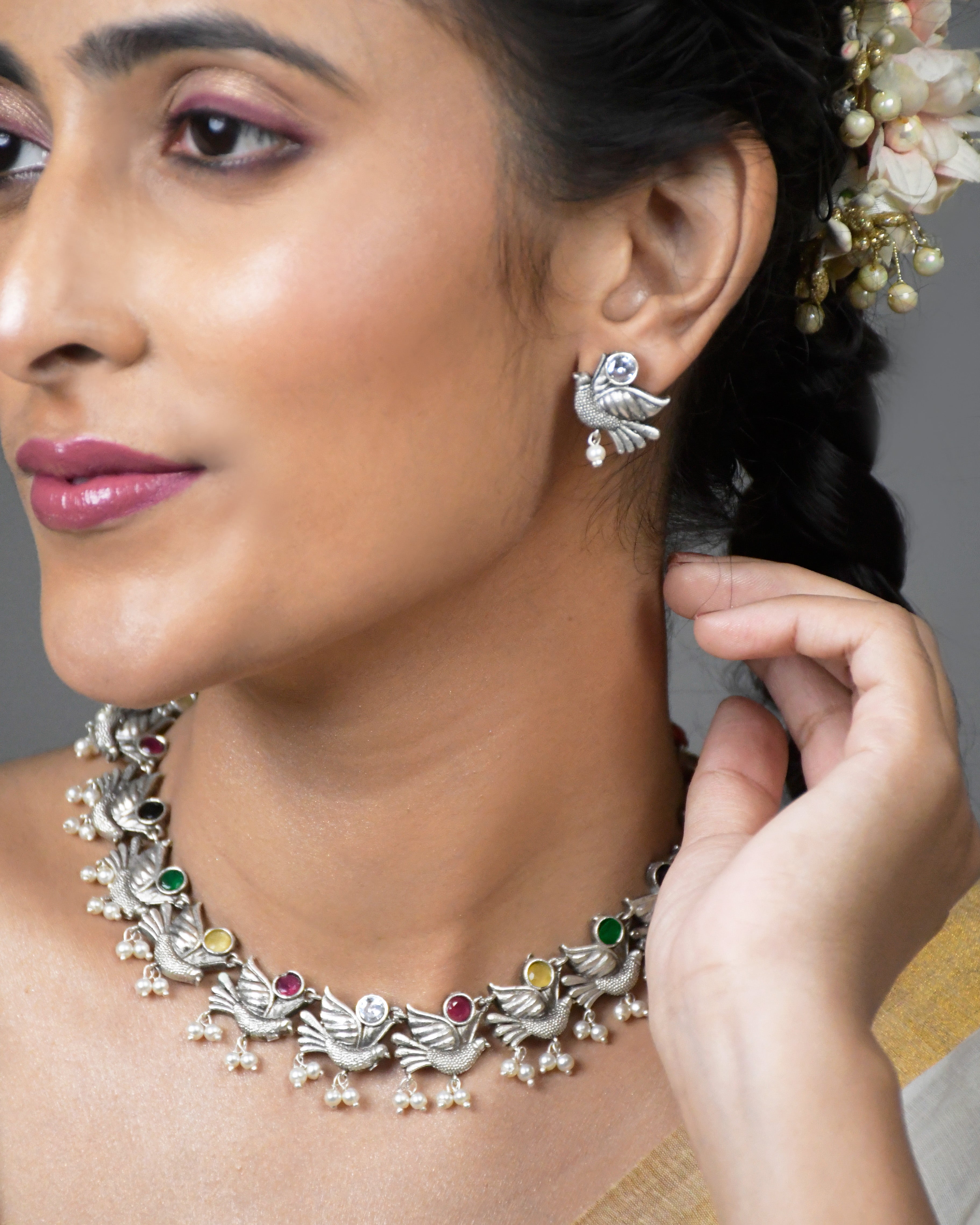 Mihika Stone Necklace Set