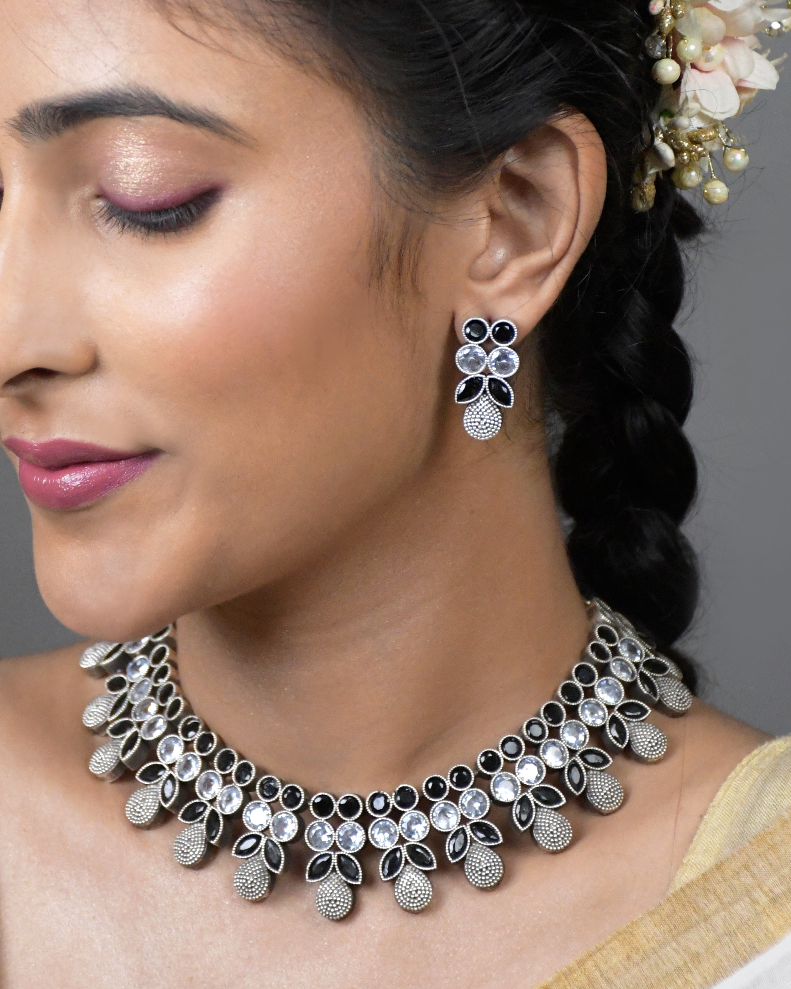 Ruby Stone Necklace Set