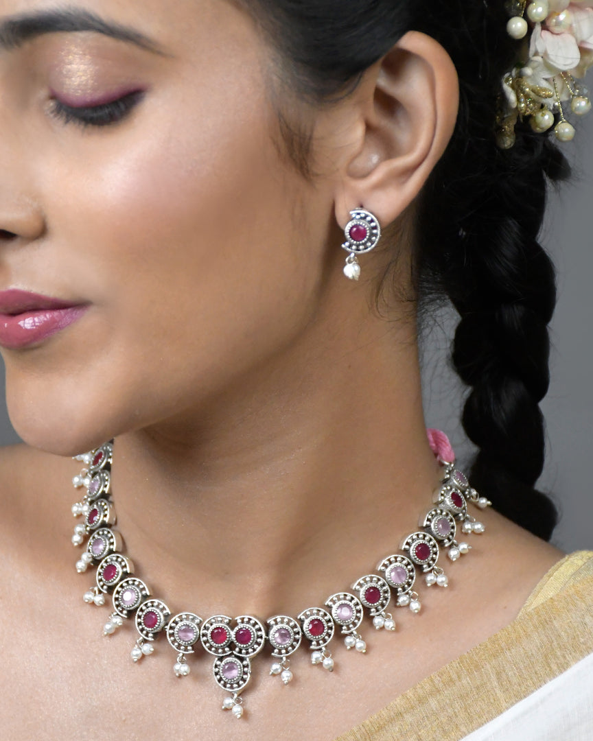 Reha Stone Necklace Set