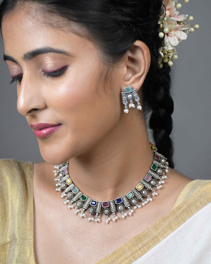 Shreya Stone Necklace Set