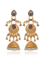 Load image into Gallery viewer, Ridhima Golden Earrings