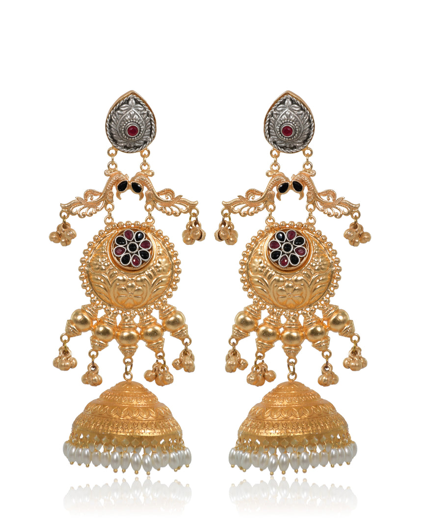 Ridhima Golden Earrings