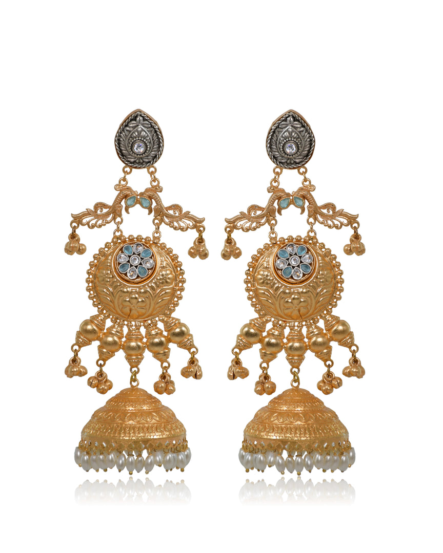 Ridhima Golden Earrings