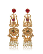 Load image into Gallery viewer, Crimson Golden Earrings