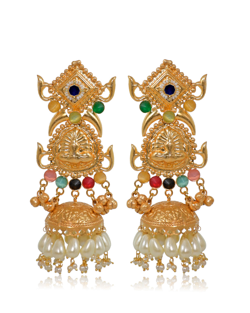 Vaibhavi Golden Earrings