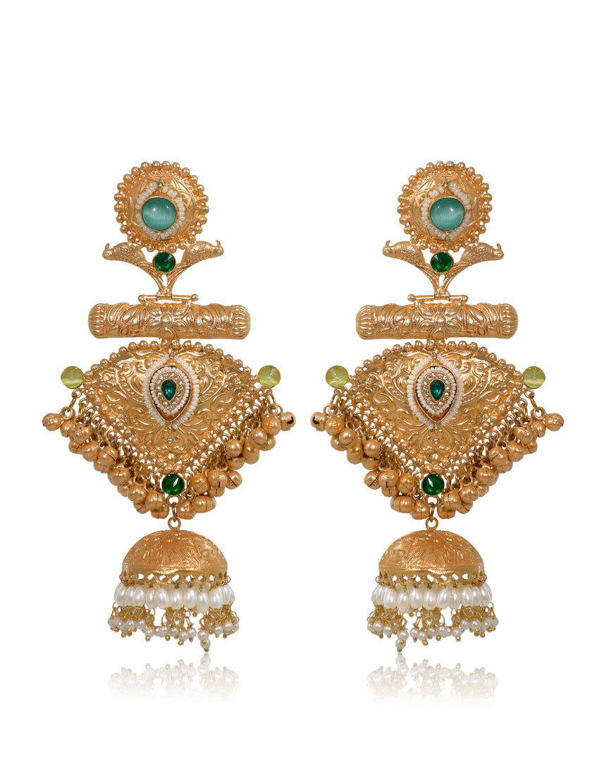 Nandini Golden Earrings