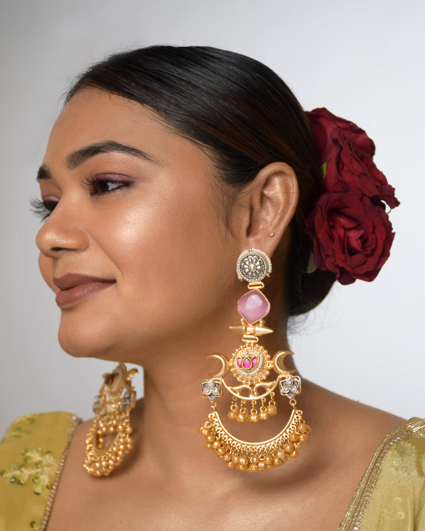 Chaand Golden Earrings